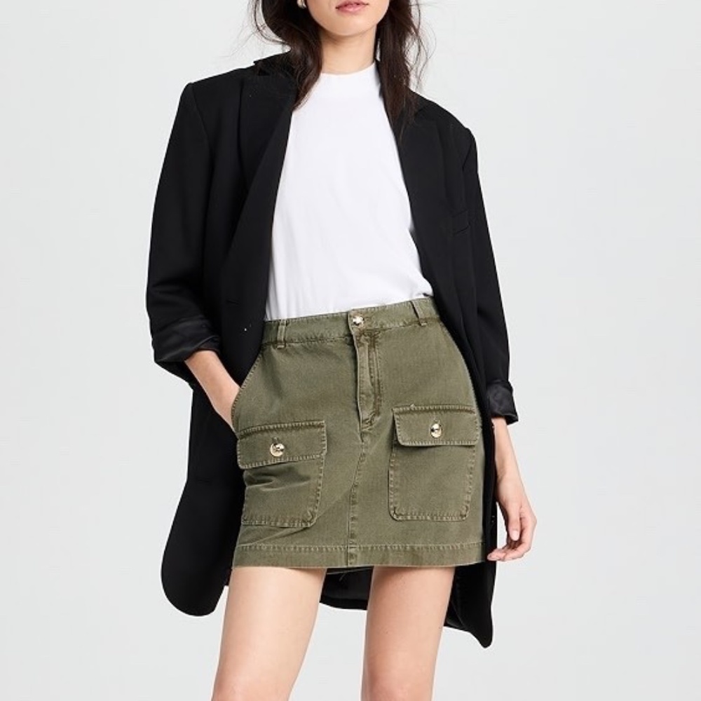 Anine Bing Olive Green Mini Skirt